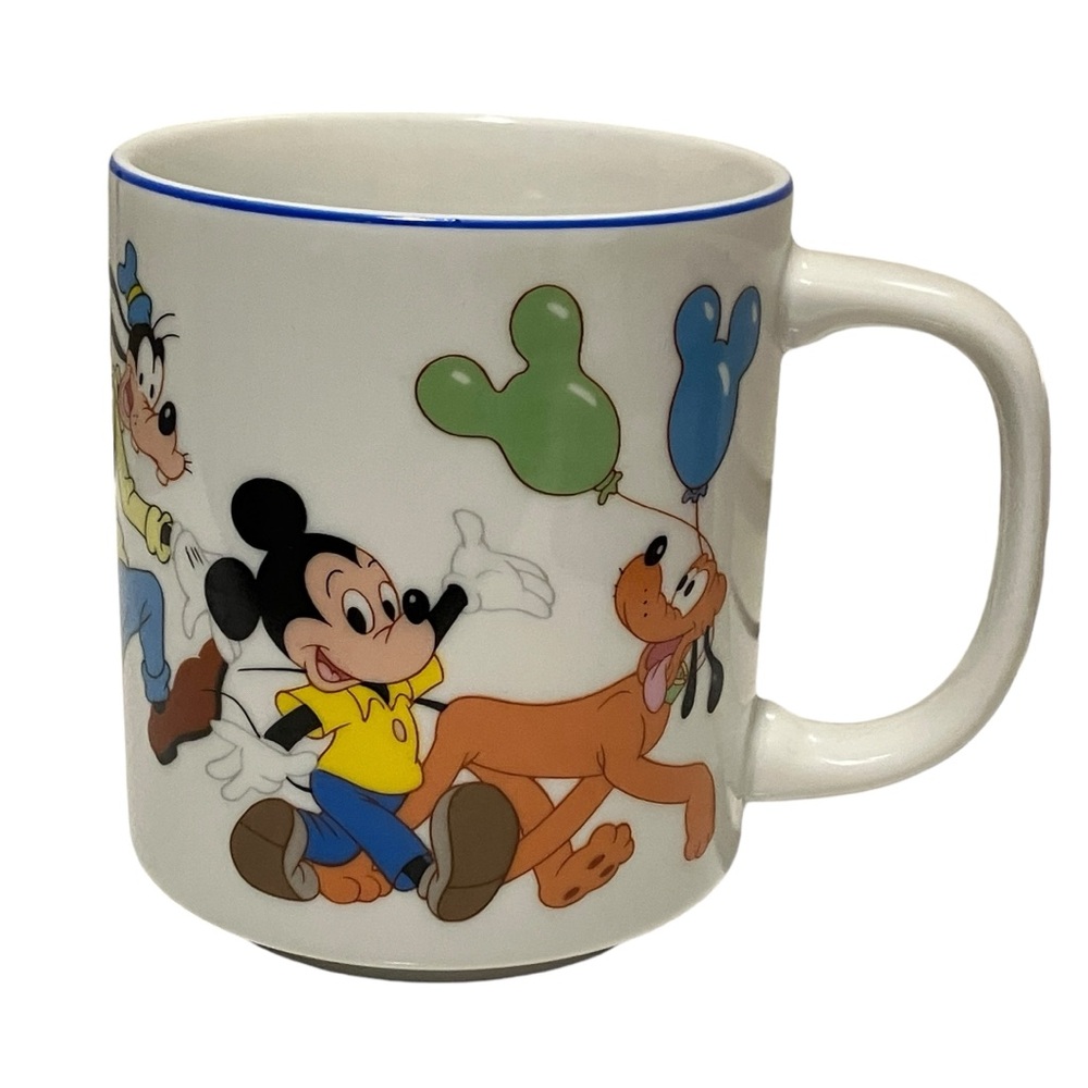 Vintage Disney Parks Mickey Mouse & Characters Ceramic Coffee Mug Balloons